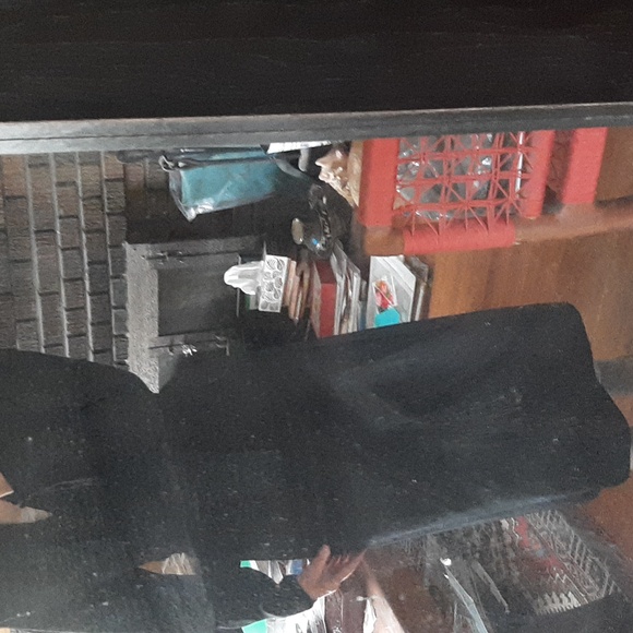 Vintage Frank Usher black Crepe dress 8 - Picture 11 of 11